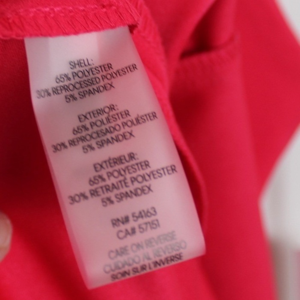 Calvin Klein Red Pleated High Neck Sleeveless Sheath Dress CD3C1M2U Size 8 - Picture 8 of 9